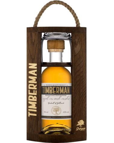 Whisky Timberman 3Y 0,7l Skrzynka + szklanka