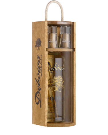 Wódka Dębówka 0,7l Drewno + 2 kieliszki