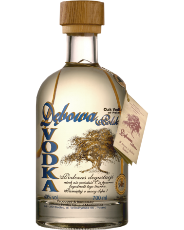 Wódka Dębowa Polska 0,7l Stojak Księżyc w etui + 2 kieliszki