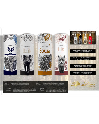 Wódka Black 0,7l DZIK Tuba